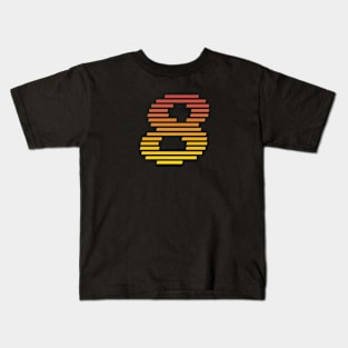 8 - Number Eight - Retro Kids T-Shirt